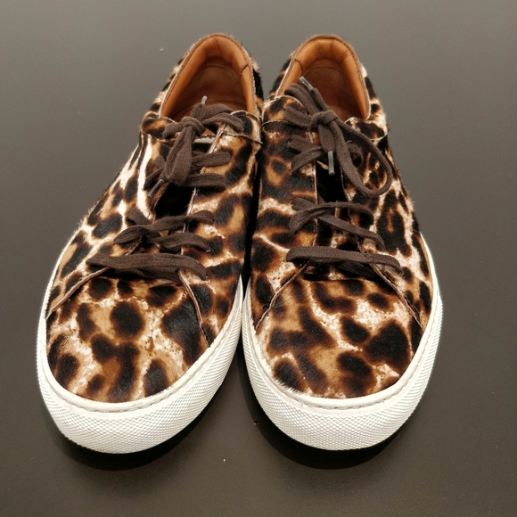 Aquatalia Leopard Print Lace-up Sneakers size 9.5 - Picture 4 of 8